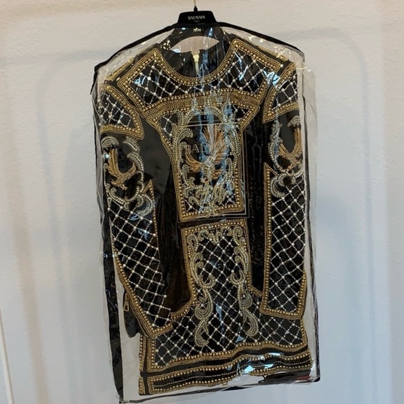 Balmain x H&M Eagle Embroidered Beaded Dress US 4 RARE NEW YEARS PARTY - Picture 3 of 7